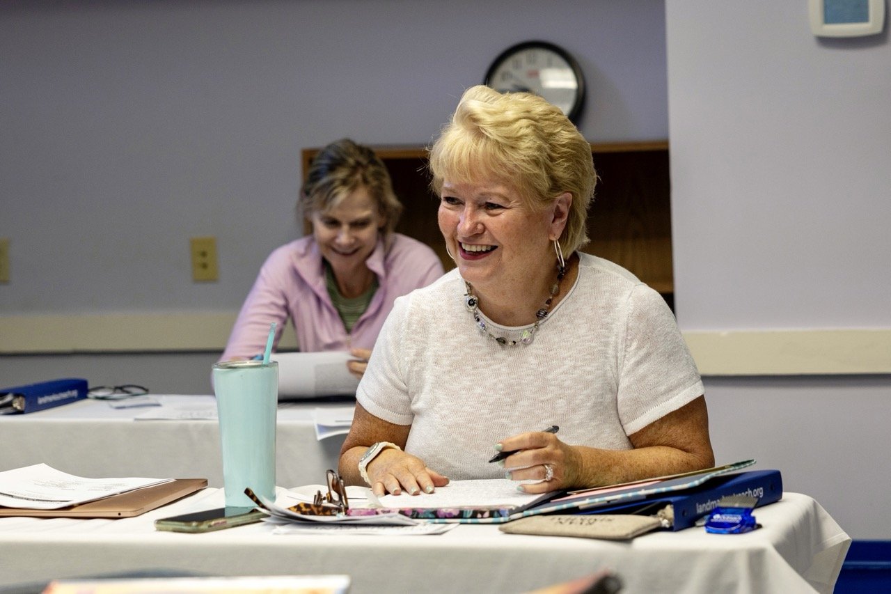 teacher getting professional development with landmark outreach