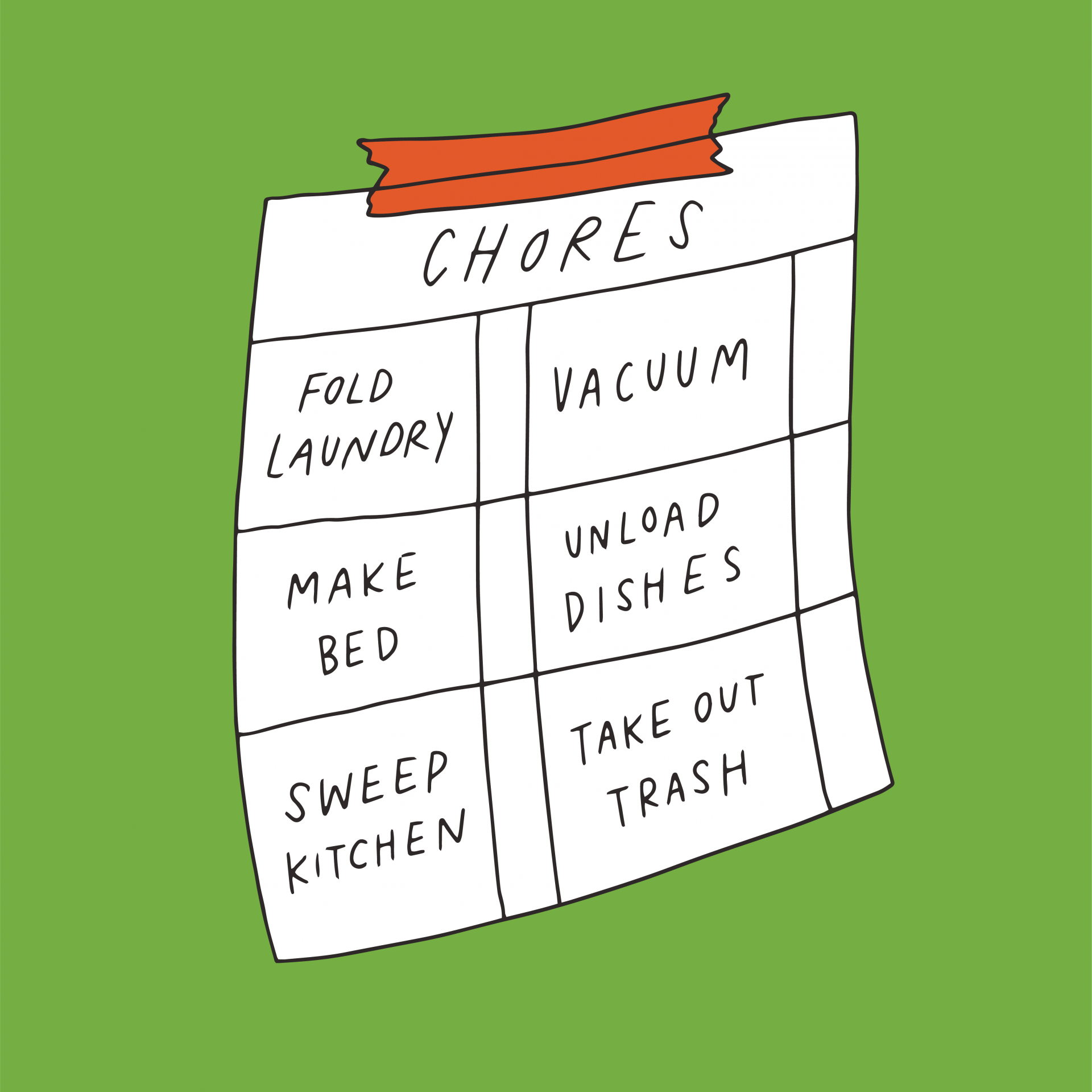 illustration of a chore chart