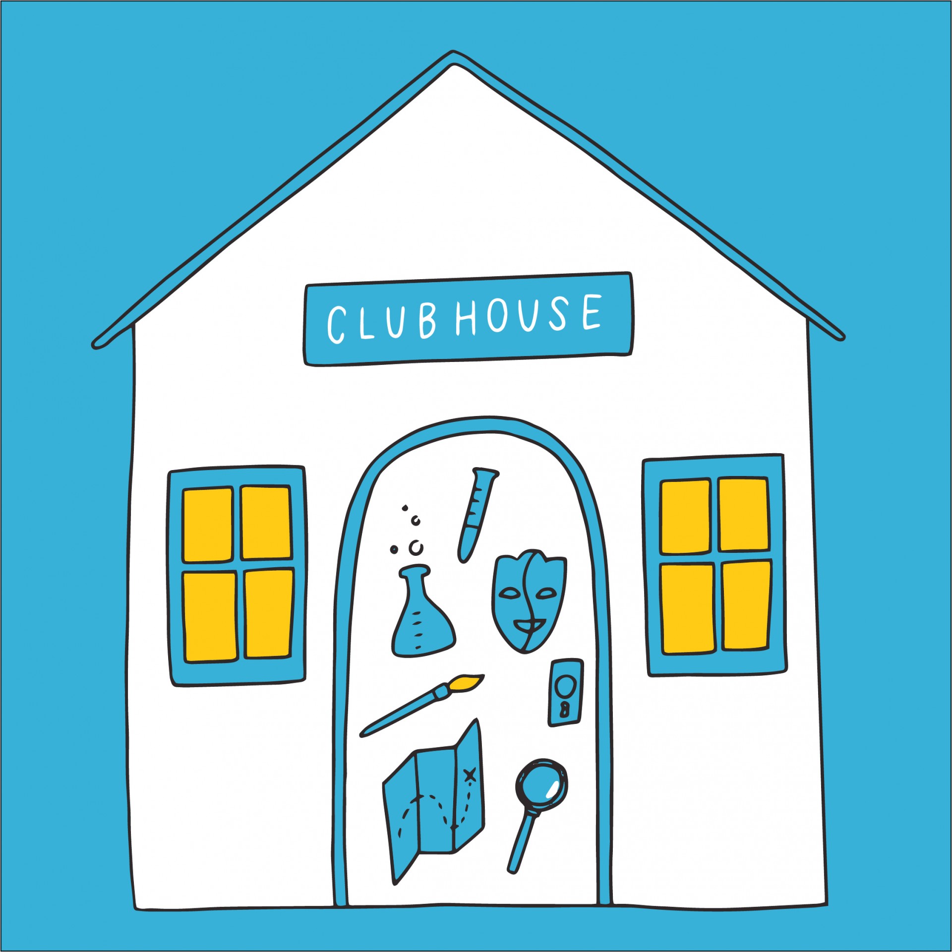 illustration of a clubhouse for creative people